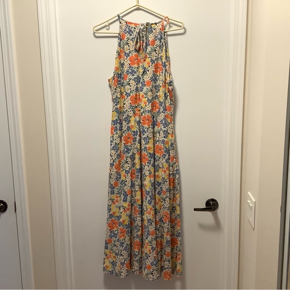 Chaps Women's Coral Floral Fit and Flare Dress - Picture 2 of 6